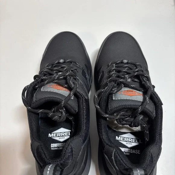Merrell Fullbench Comp Toe J003325 Black Work Sneakers Shoes Men's 4 Women's 6 - Picture 7 of 10